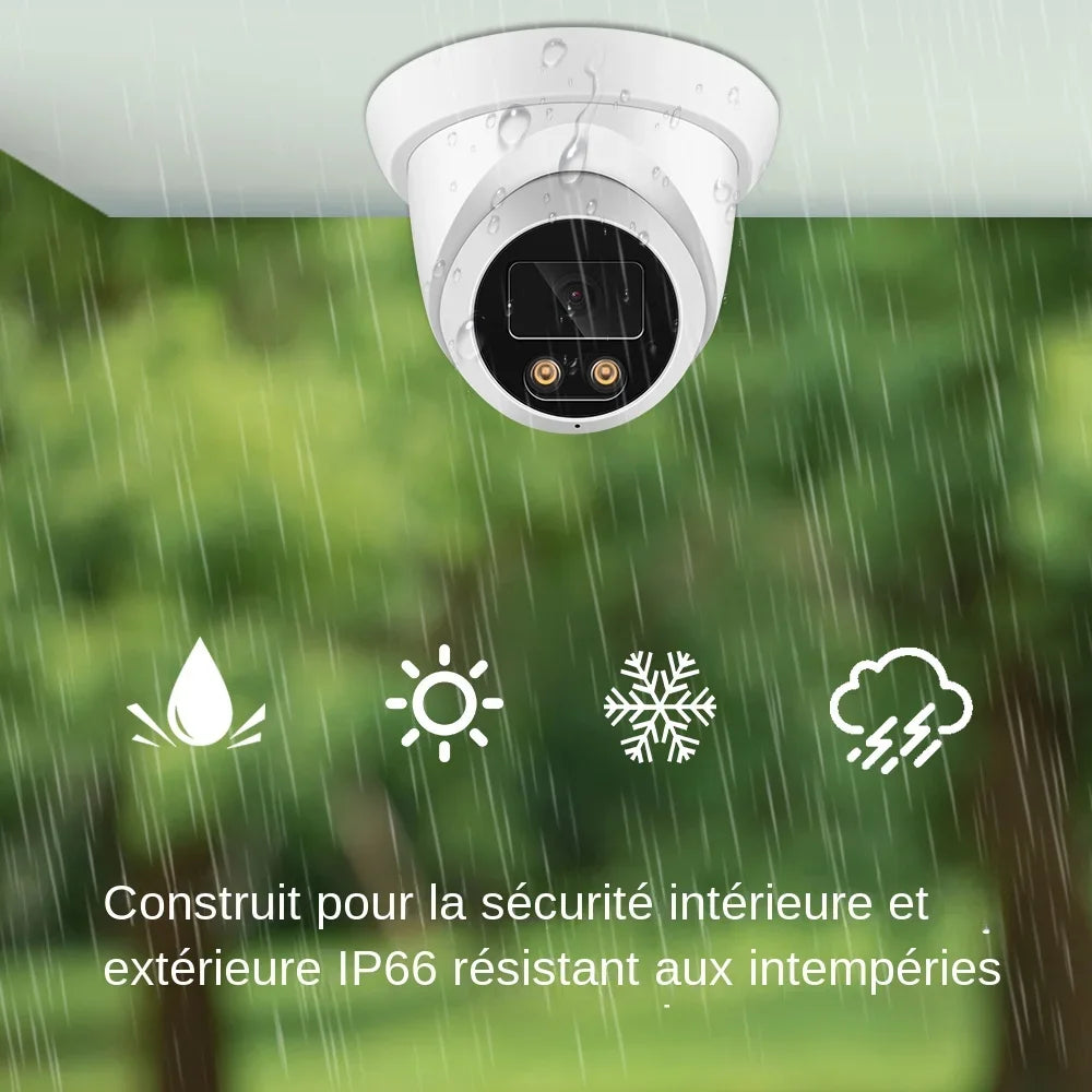 Caméra De Surveillance Extérieure 8MP 4K Avec Vision Nocturne Couleur