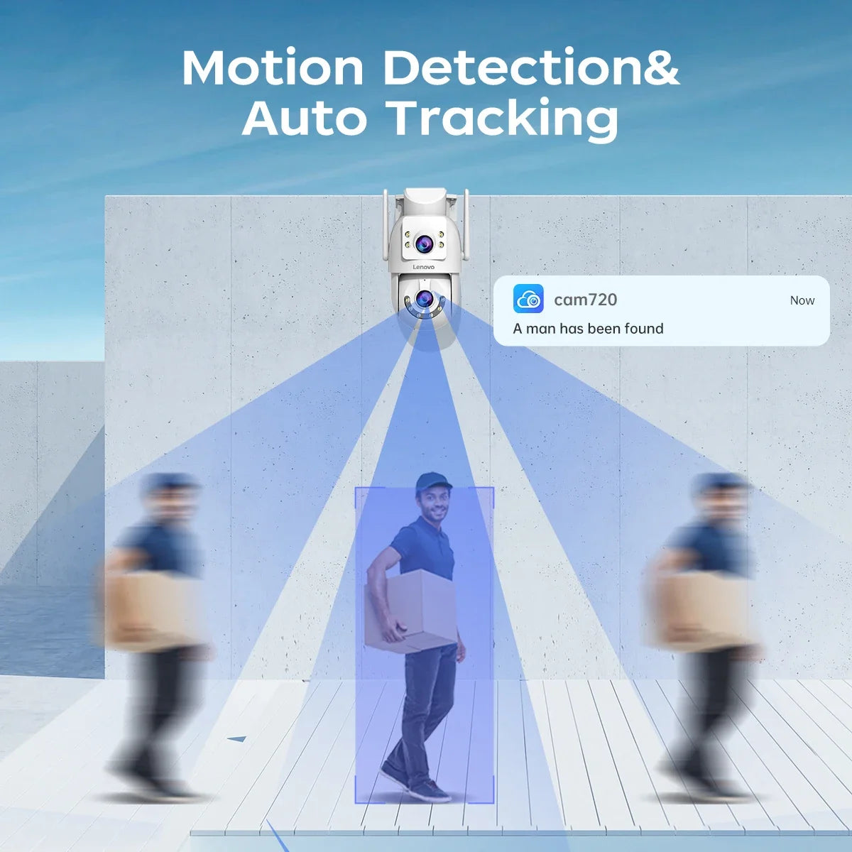 Caméra De Surveillance Extérieure Double Objectif 4K PTZ WiFi