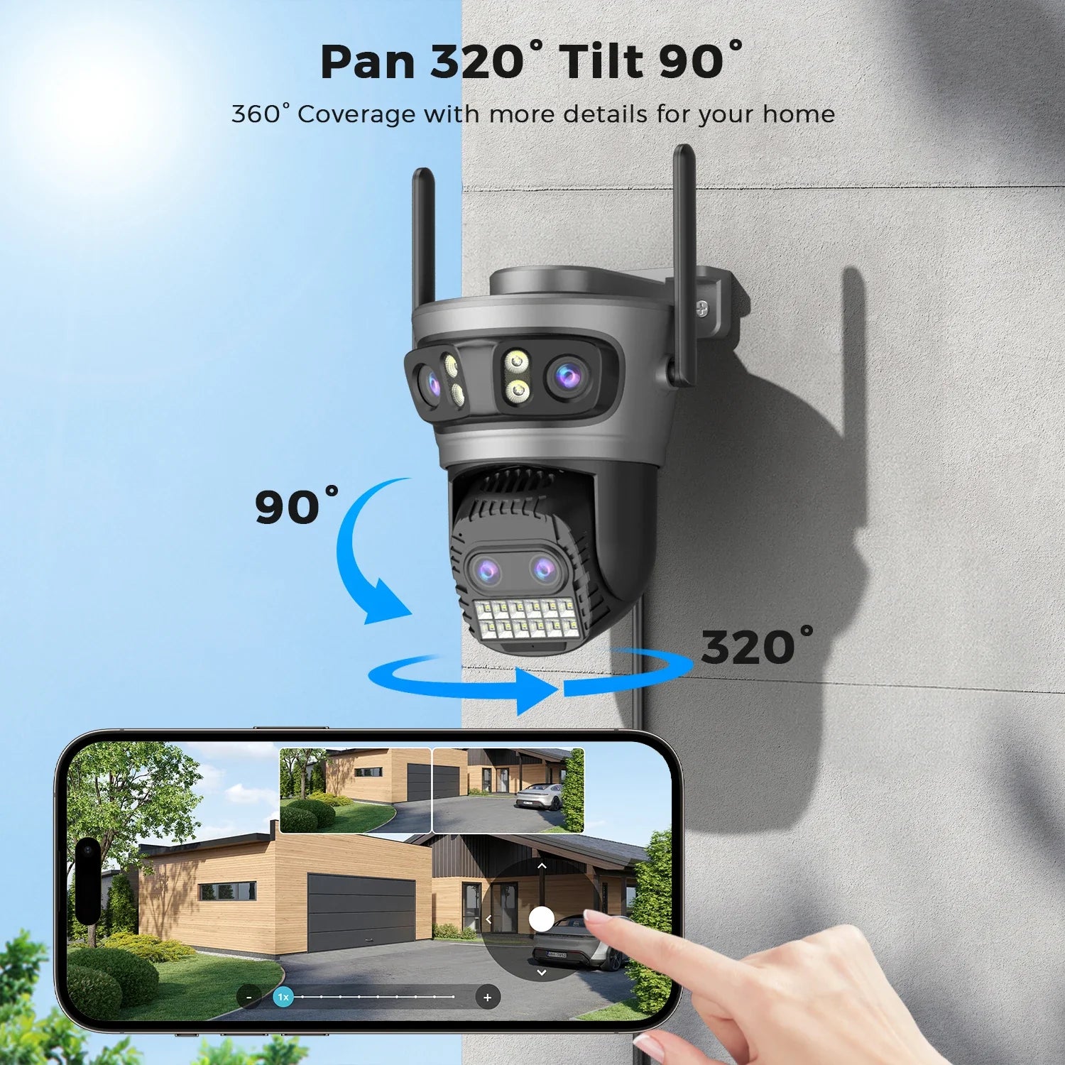 Caméra De Surveillance Extérieure PTZ Wi-Fi 10X